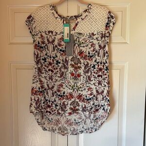 Daniel Rainn Multicolor Floral Lace Blouse